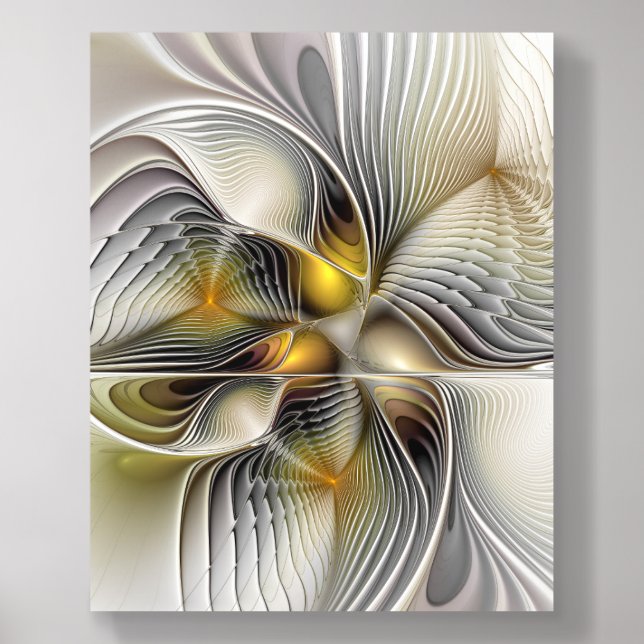 Optical Illusion Abstract 3D Fractal With Depth Acrylic Photo Tile (Front Set)