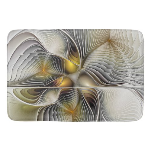 Optical Illusion Abstract 3D Fractal With Depth Bath Mat