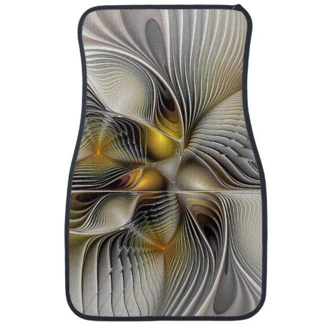 Optical Illusion Abstract 3D Fractal With Depth Car Floor Mat (Front)