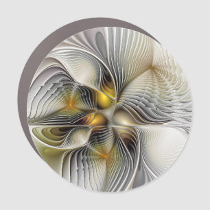 Optical Illusion Abstract 3D Fractal With Depth Car Magnet