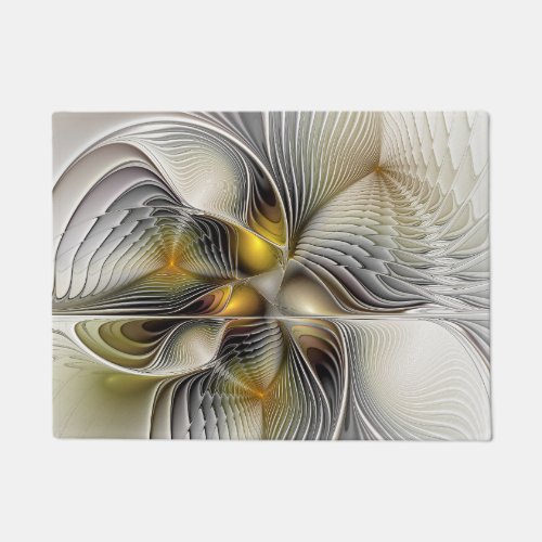 Optical Illusion Abstract 3D Fractal With Depth Doormat
