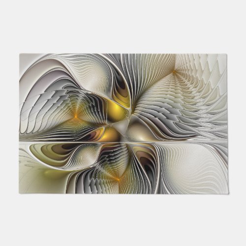 Optical Illusion Abstract 3D Fractal With Depth Doormat