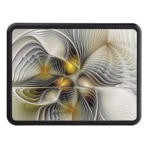 Optical Illusion Abstract 3D Fractal With Depth Hitch Cover
