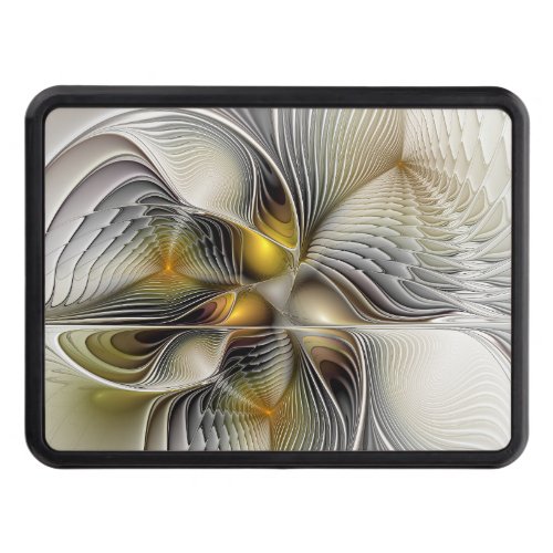 Optical Illusion Abstract 3D Fractal With Depth Hitch Cover