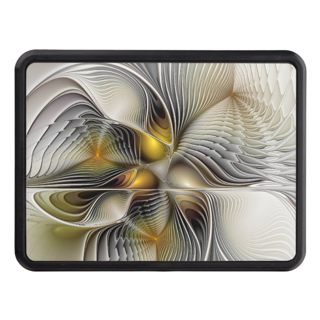 Optical Illusion Abstract 3D Fractal With Depth Hitch Cover (Front)
