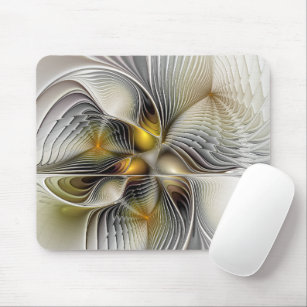 Optical Illusion Abstract 3D Fractal With Depth Mouse Pad