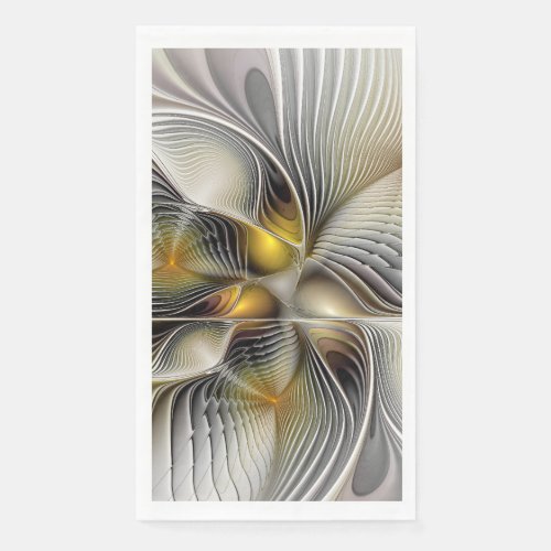 Optical Illusion Abstract 3D Fractal With Depth Paper Guest Towels