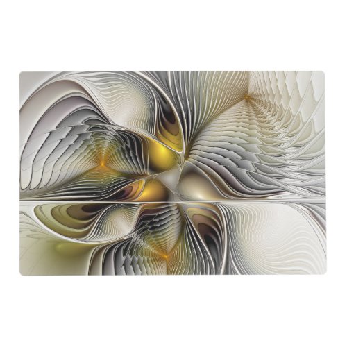 Optical Illusion Abstract 3D Fractal With Depth Placemat