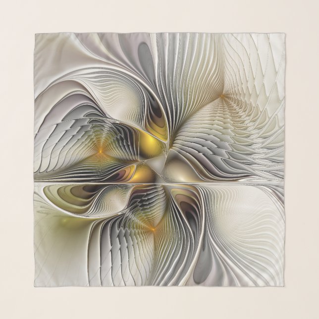 Optical Illusion Abstract 3D Fractal With Depth Scarf (Front)