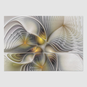 Optical Illusion Abstract 3D Fractal With Depth Tissue Paper
