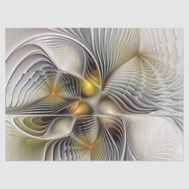 Optical Illusion Abstract 3D Fractal With Depth Tissue Paper (Front)