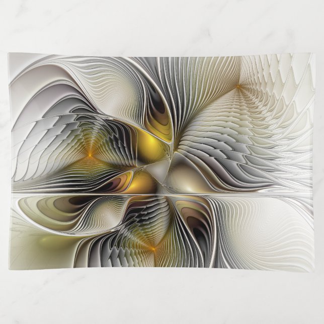Optical Illusion Abstract 3D Fractal With Depth Trinket Tray (Front)