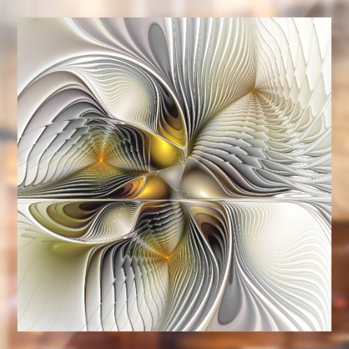 Optical Illusion Abstract 3D Fractal With Depth Window Cling
