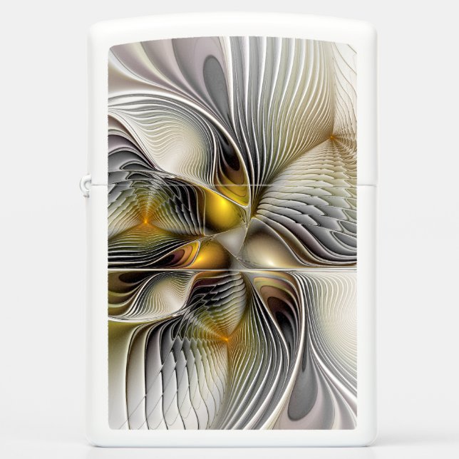 Optical Illusion Abstract 3D Fractal With Depth Zippo Lighter (Front)