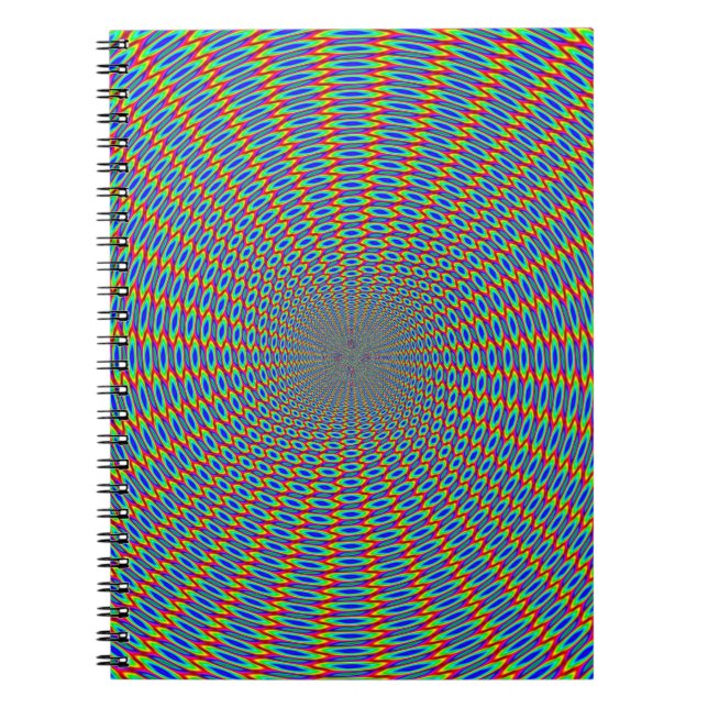 Optical illusion abstract design. notebook (Front)