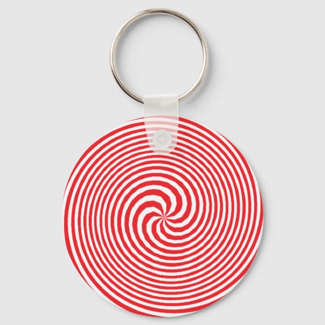 Optical Illusion Abstract Pattern Keychain (Front)