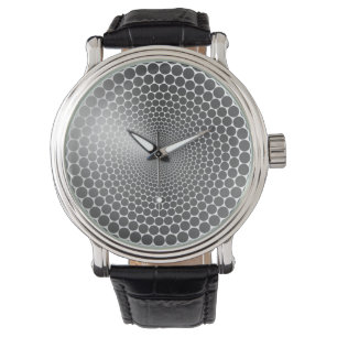 Optical Illusion Angle Gradient NOIR Silver/White Watch