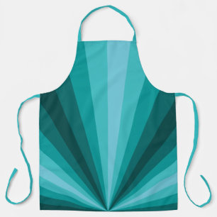 Optical Illusion Aqua All-Over Print Apron
