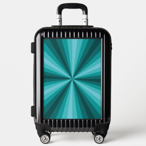 Optical Illusion Aqua Luggage