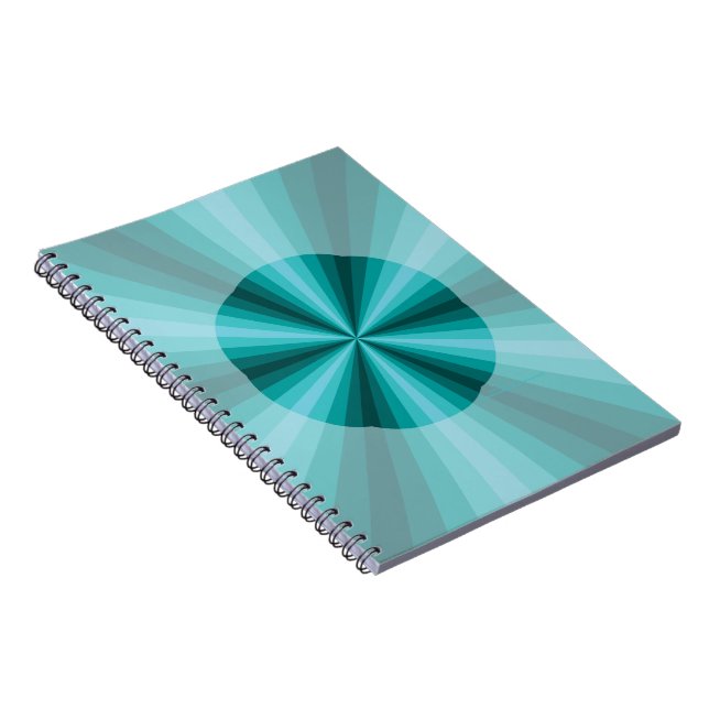 Optical Illusion Aqua Notebook (Right Side)