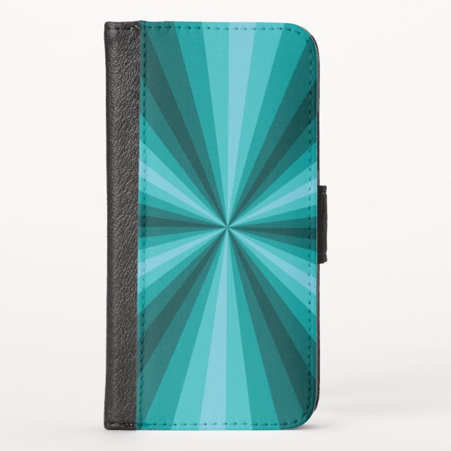 Optical Illusion Aqua Smartphone Wallet Case (Front)