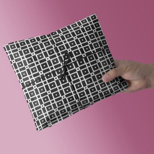 Optical Illusion Black And White Geometric Pattern Tissue Paper