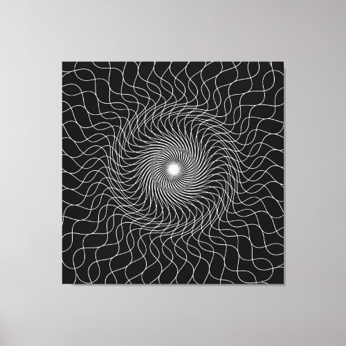 Optical illusion black art canvas print