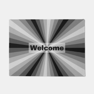 Optical Illusion Black Doormat