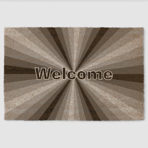 Optical Illusion Black Fiber Doormat