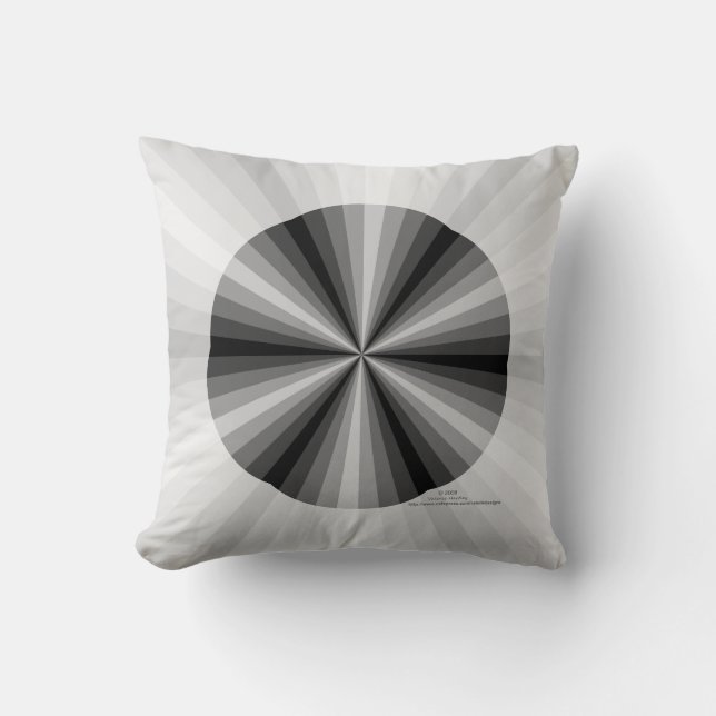 Optical Illusion Black Pillow (Front)