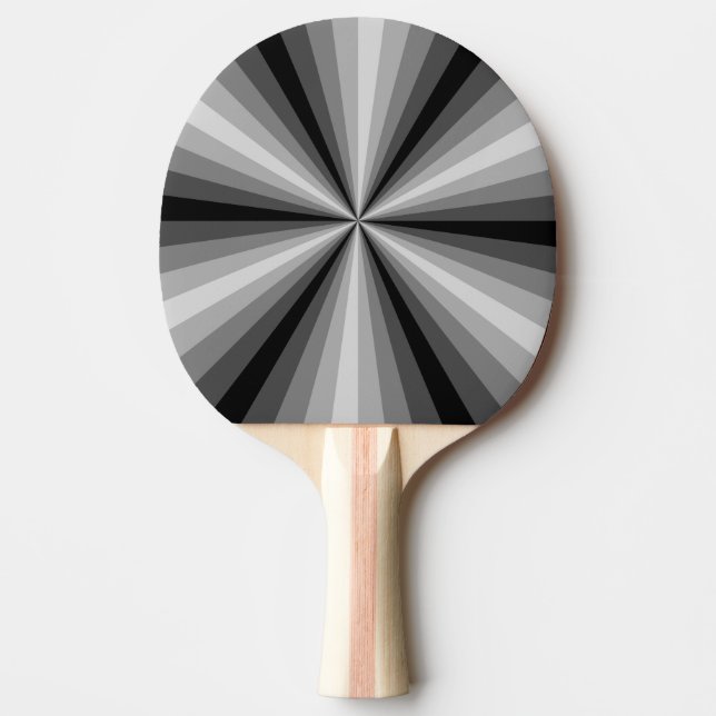 Optical Illusion Black Ping Pong Paddle (Front)