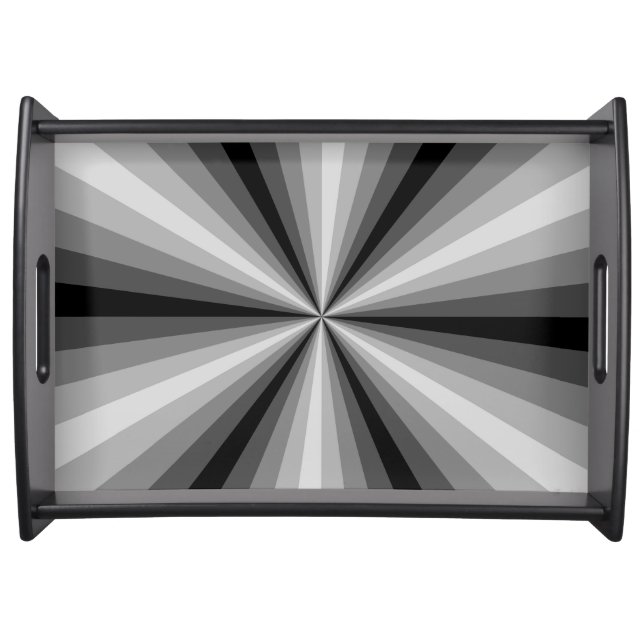 Optical Illusion Black Serving Tray (Front)