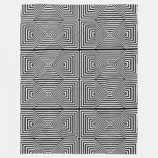 Optical Illusion Black & White Geometric Blanket
