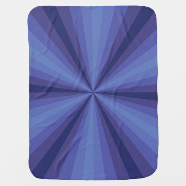 Optical Illusion Blue Baby Blanket (Front)