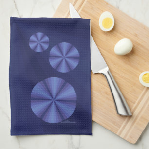 Optical Illusion Blue Hand Towel