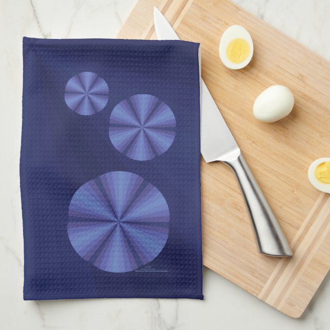 Optical Illusion Blue Hand Towel (Quarter Fold)