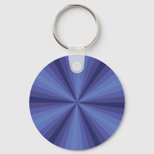 Optical Illusion Blue Keychain