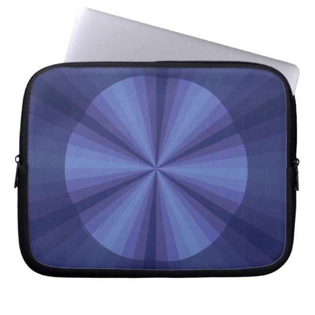 Optical Illusion Blue Laptop Case (Front)