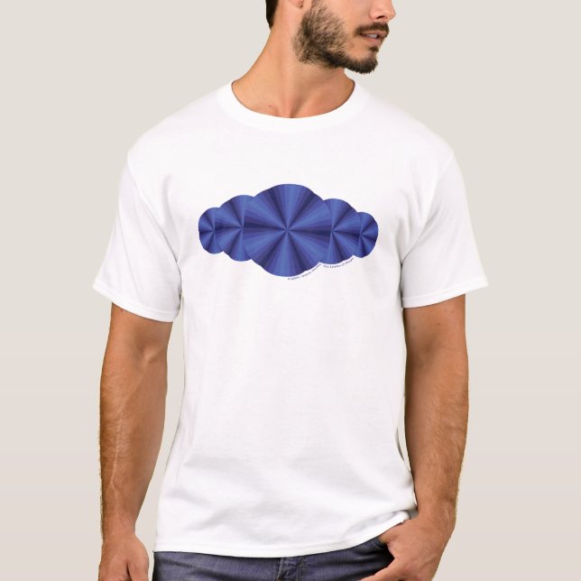 Optical Illusion Blue Men's Light Shirt (Front)
