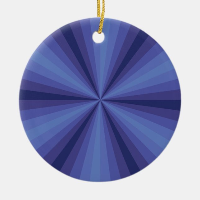 Optical Illusion Blue Ornament (Front)