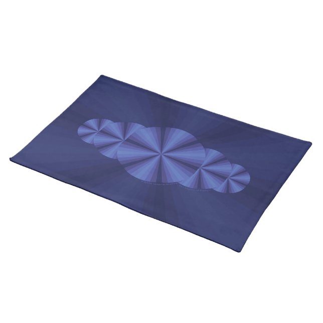 Optical Illusion Blue Placemat (On Table)