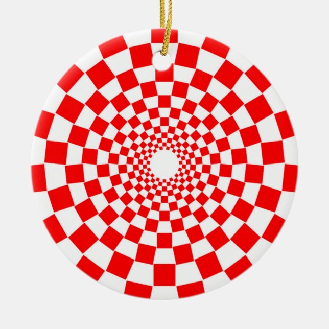 OPTICAL ILLUSION CERAMIC ORNAMENT (Front)