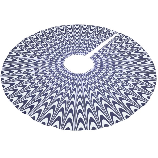 Optical Illusion Christmas Tree Skirt | Modern 3D  (Angled)