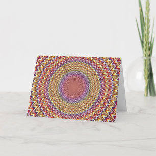 Optical Illusion Circle Hypnotic Rainbow Colorful Card