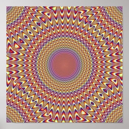 Optical Illusion Circle Spiral Expand Hypnotic Poster | Zazzle.com