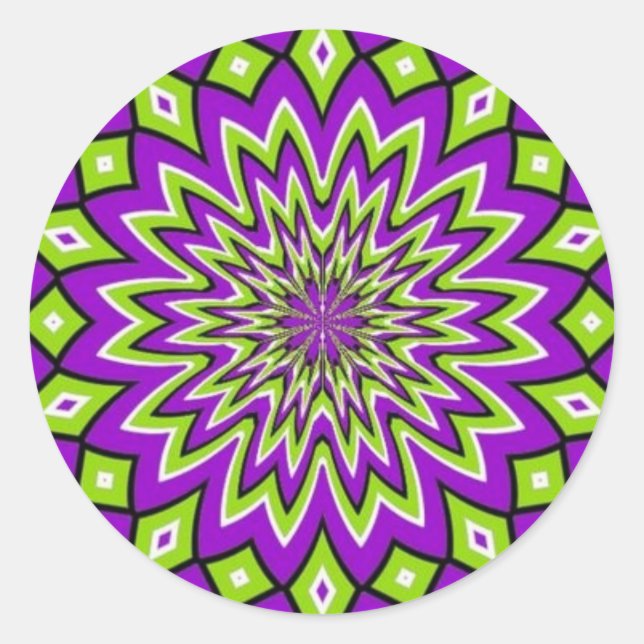 Optical Illusion Classic Round Sticker (Front)