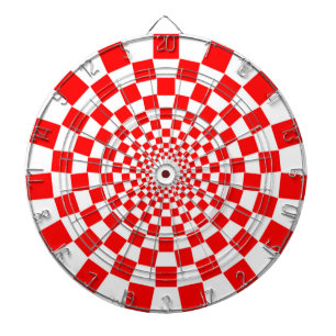 OPTICAL ILLUSION DARTBOARD WITH DARTS