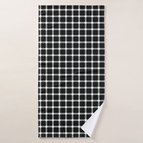 Optical Illusion Design Disappearing Black Dots Bath Towel