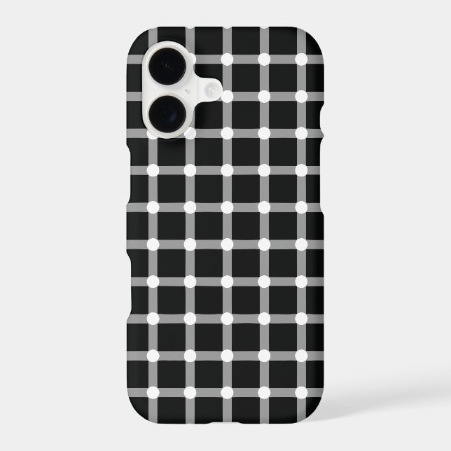 Optical Illusion Design Disappearing Black Dots Case-Mate iPhone Case (Back)