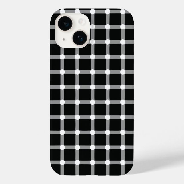Optical Illusion Design Disappearing Black Dots Case-Mate iPhone Case (Back)